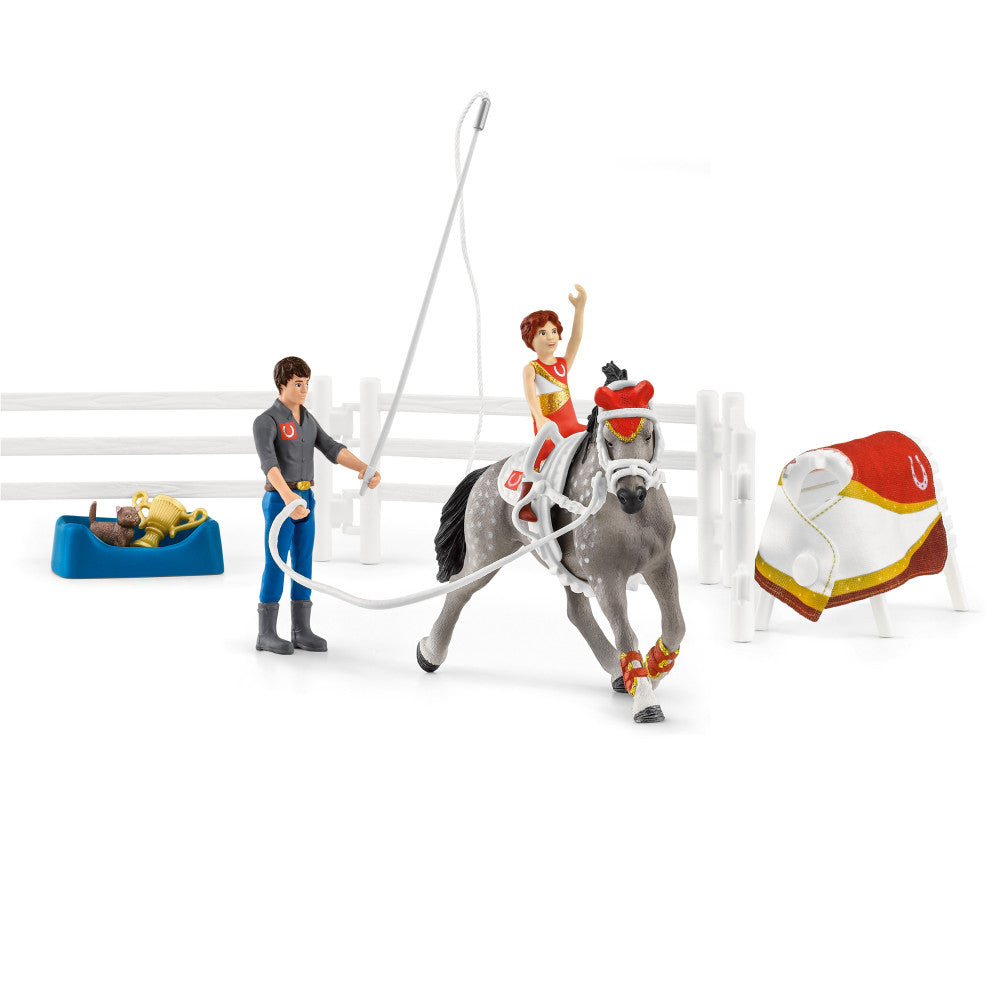 Schleich Horse Club: Mia's Vaulting Set - 18 Piece Equestrian Playset