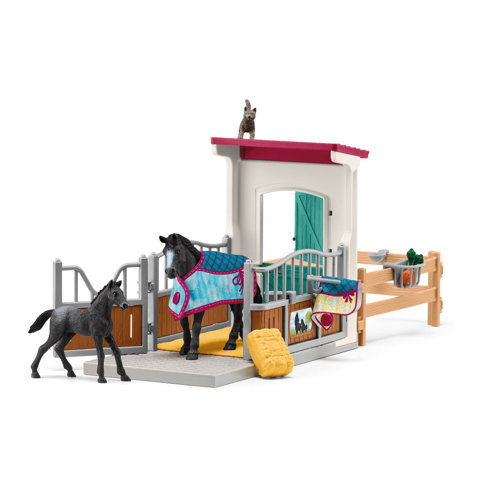 Schleich Horse Club Playset: Horse Box with Appaloosa Mare & Foal, 34 Pieces