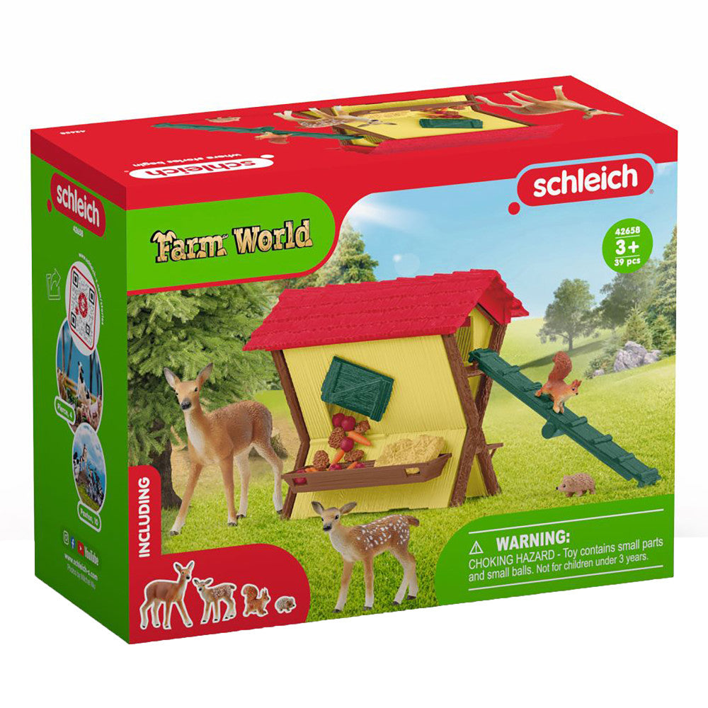 Schleich Farm World Feeding The Forest Animals Playset – Toys