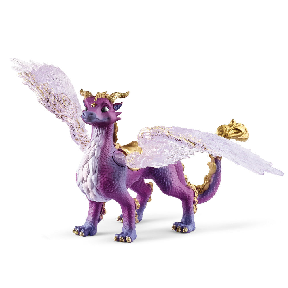 Schleich Bayala 7.09" Night Sky Dragon Figurine - Purple & Gold