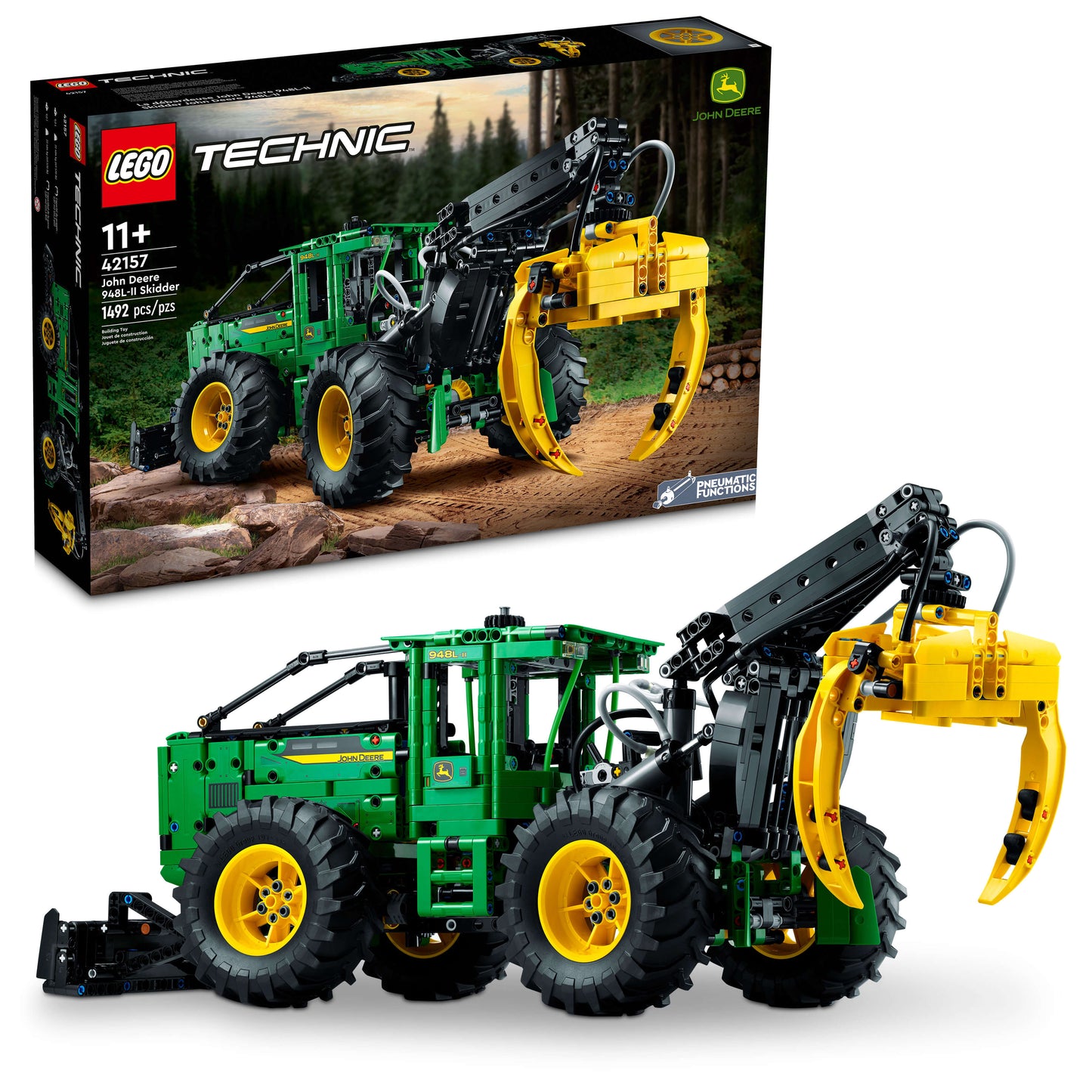 LEGO Technic John Deere 948L-II Skidder Building Set - 1,492 Pieces