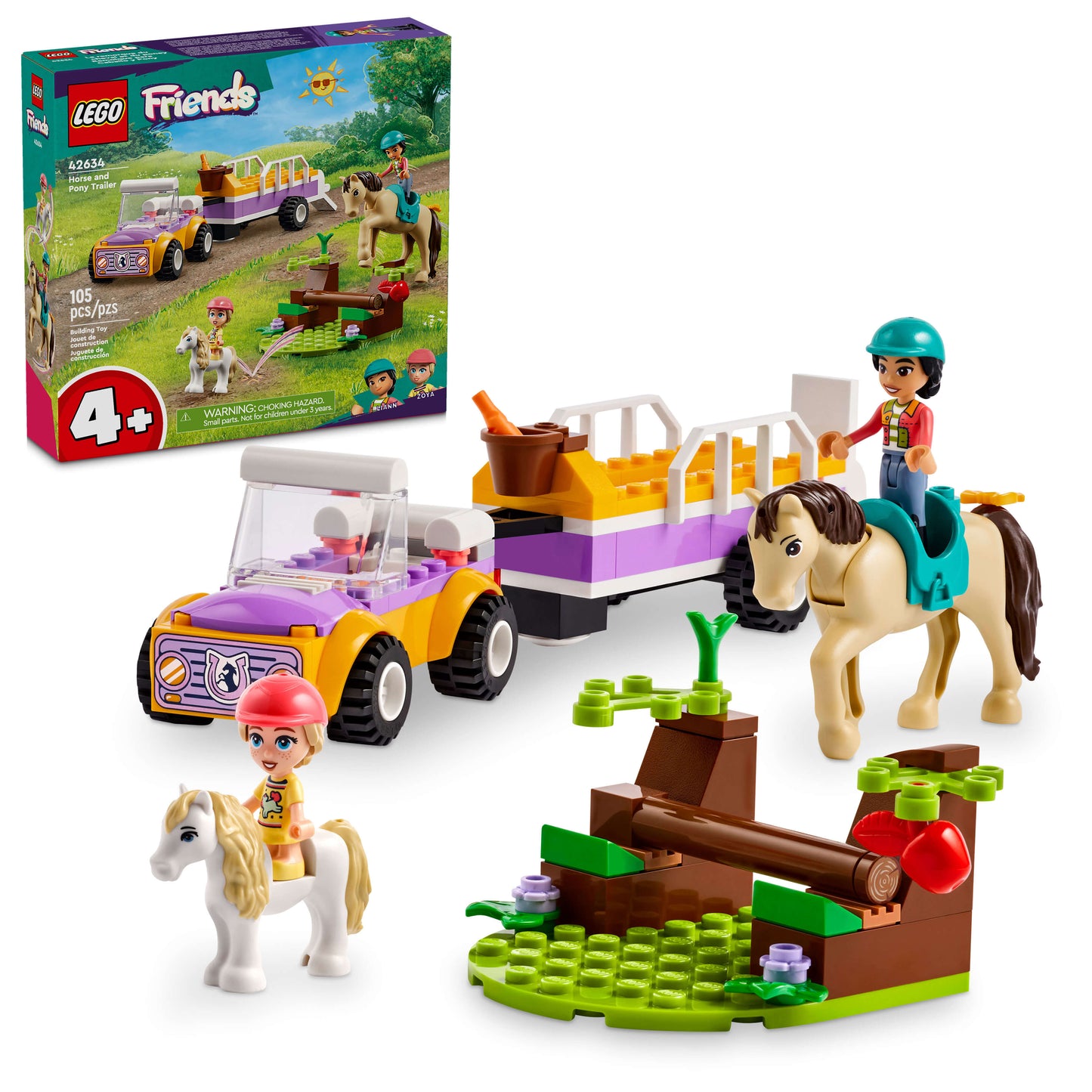 LEGO Friends Horse and Pony Trailer Adventure Playset 105 Pieces - 42634