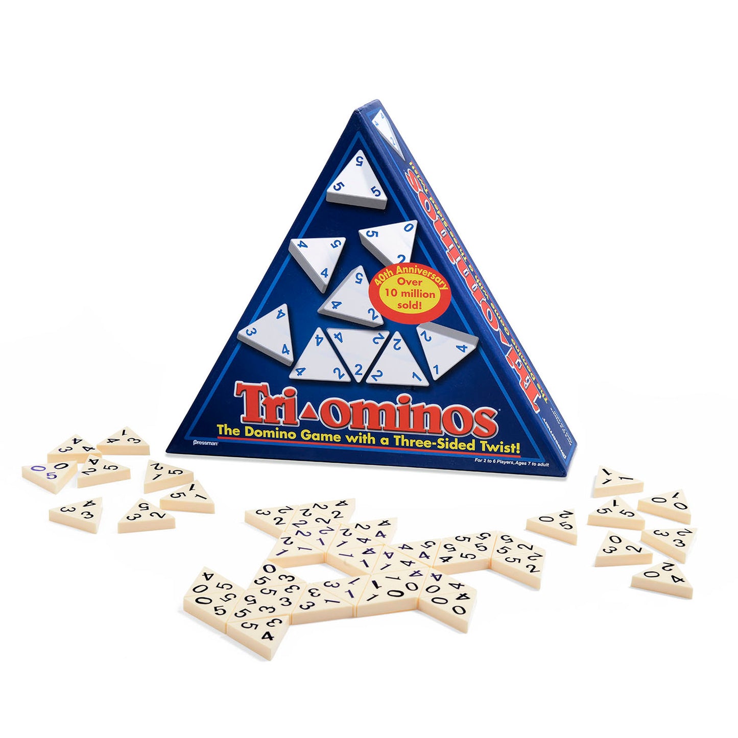 Pressman Tri-Ominos Deluxe Edition Triangular Domino Game