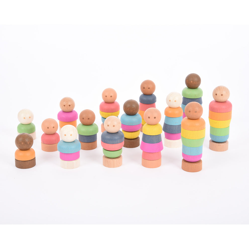 TickiT Rainbow Community People - Multicolored Educational Figures Set