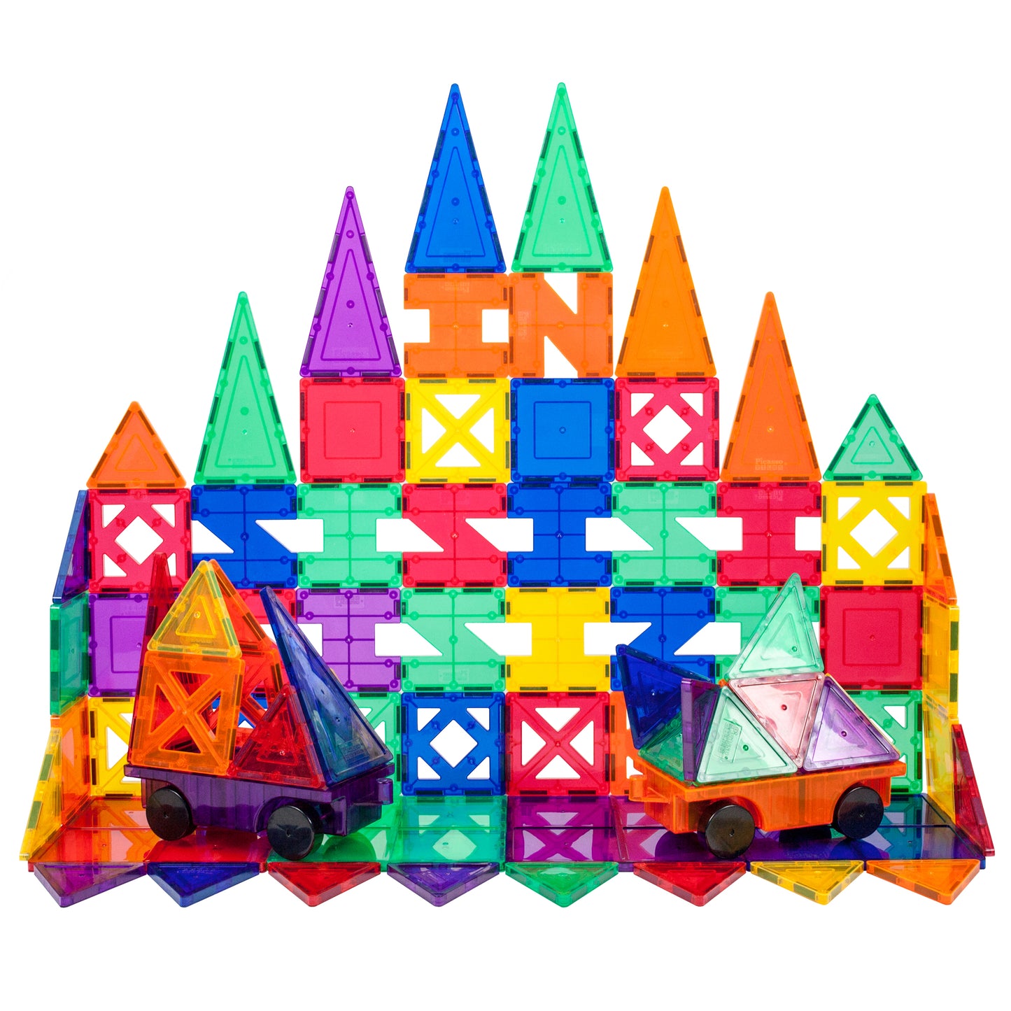 PicassoTiles Magnetic Building Tiles 82-Piece Creative Play Set