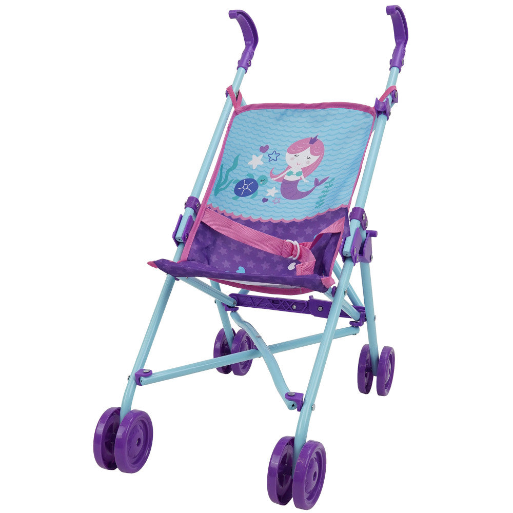 Mermaid Fantasy Doll Umbrella Stroller for Imaginative Play