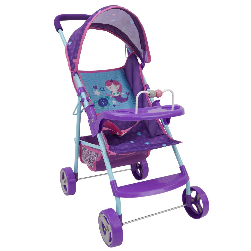 Enchanted Mermaid Theme Doll Stroller with Interactive Features