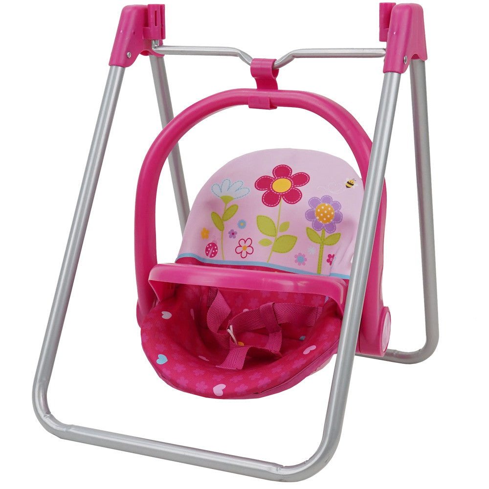 509 Garden Doll Versatile 3-in-1 Play Set - Swing, Highchair, Car Seat