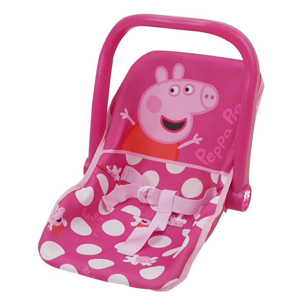 Peppa Pig Baby Doll Car Seat Playset - Pink & White Dots