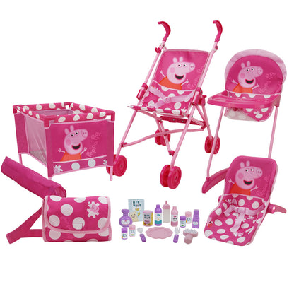 Peppa Pig: 21 Piece Doll Play Set - Pink & White Dots, Ages 3+