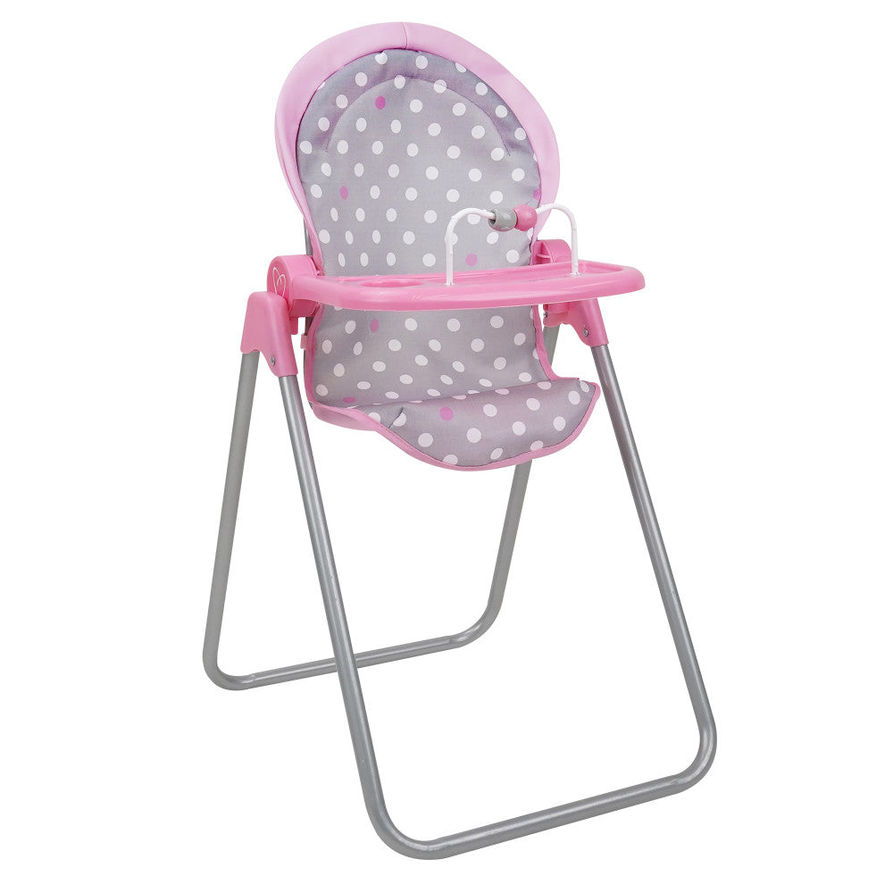 509 Crew Cotton Candy Pink Foodie Doll Highchair - Polka Dot Design