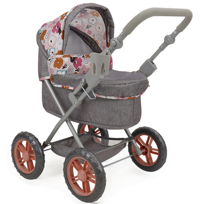 509 Crew: Melange Flora - Amanda Doll Pram - Matching Handbag, Age 3+