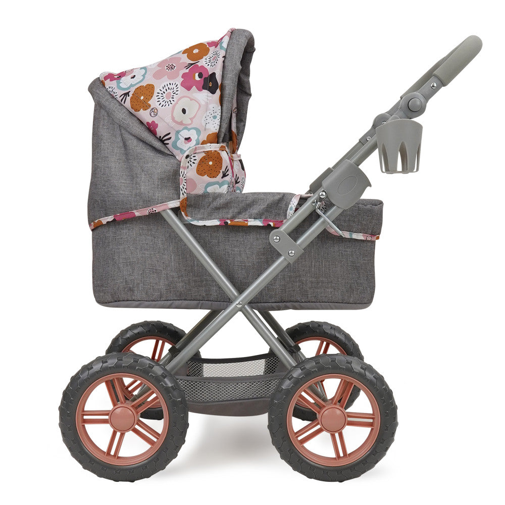 509 Crew: Melange Flora - Amanda Doll Pram - Matching Handbag, Age 3+