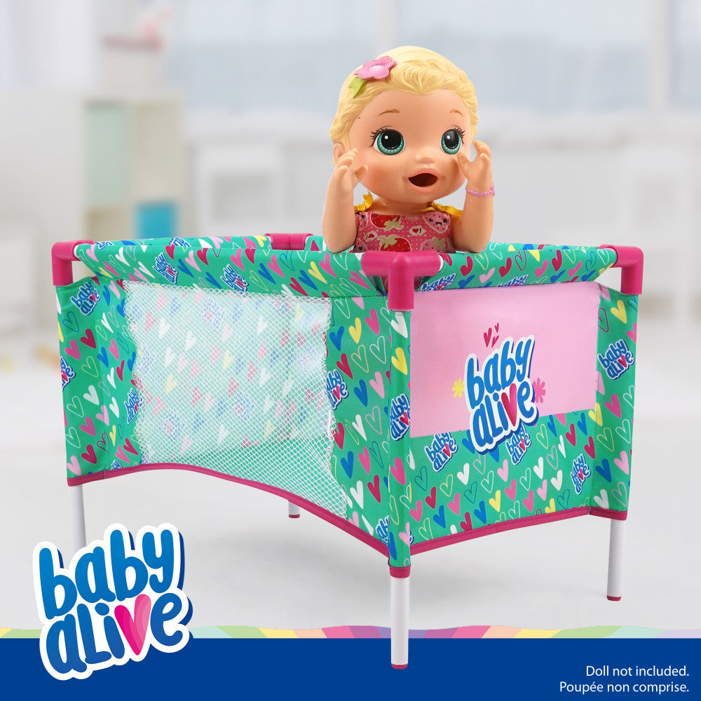 Baby Alive: At Home Set - 7pcs - Green, Pink, Hearts - Play Yard, Ages 3+