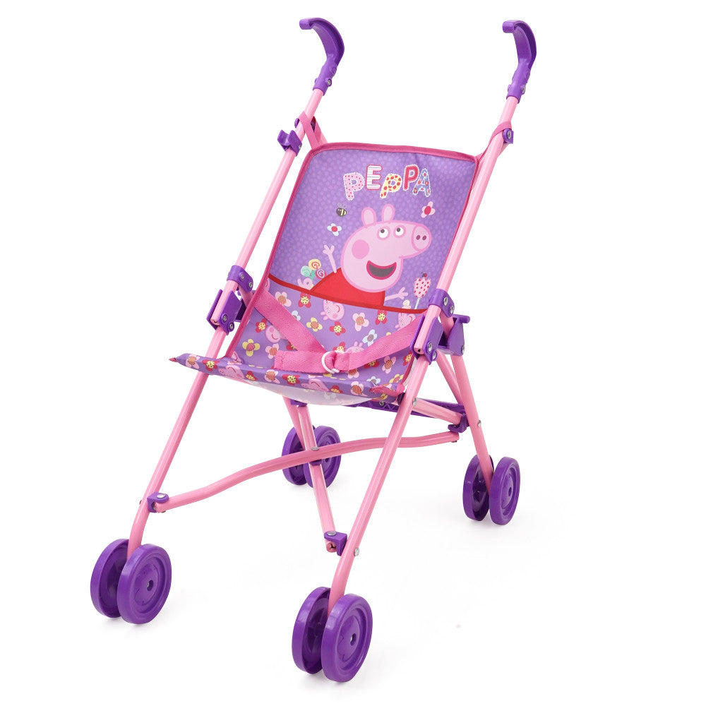 Peppa Pig: Doll Umbrella Stroller - Purple, Pink, Flowers, Ages 3+