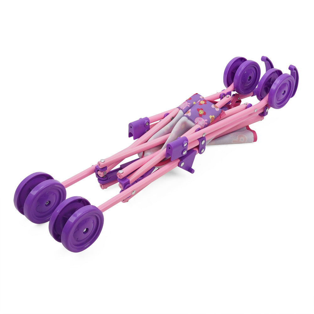 Peppa Pig: Doll Umbrella Stroller - Purple, Pink, Flowers, Ages 3+