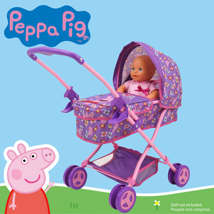 Peppa Pig: Doll Pram - Purple, Pink, Flowers, Ages 3+