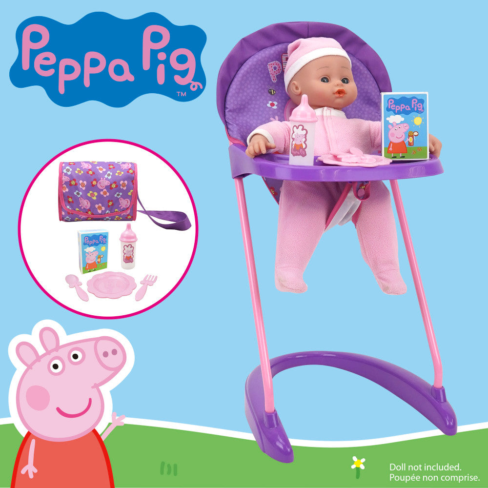 Peppa Pig: Stroll N' Feed 8pc Set - Purple, Pink, Flowers, Ages 3+