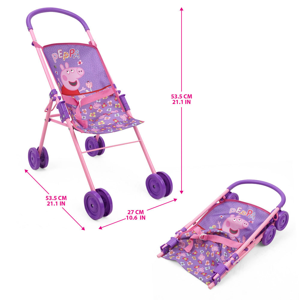 Peppa Pig: Stroll N' Feed 8pc Set - Purple, Pink, Flowers, Ages 3+