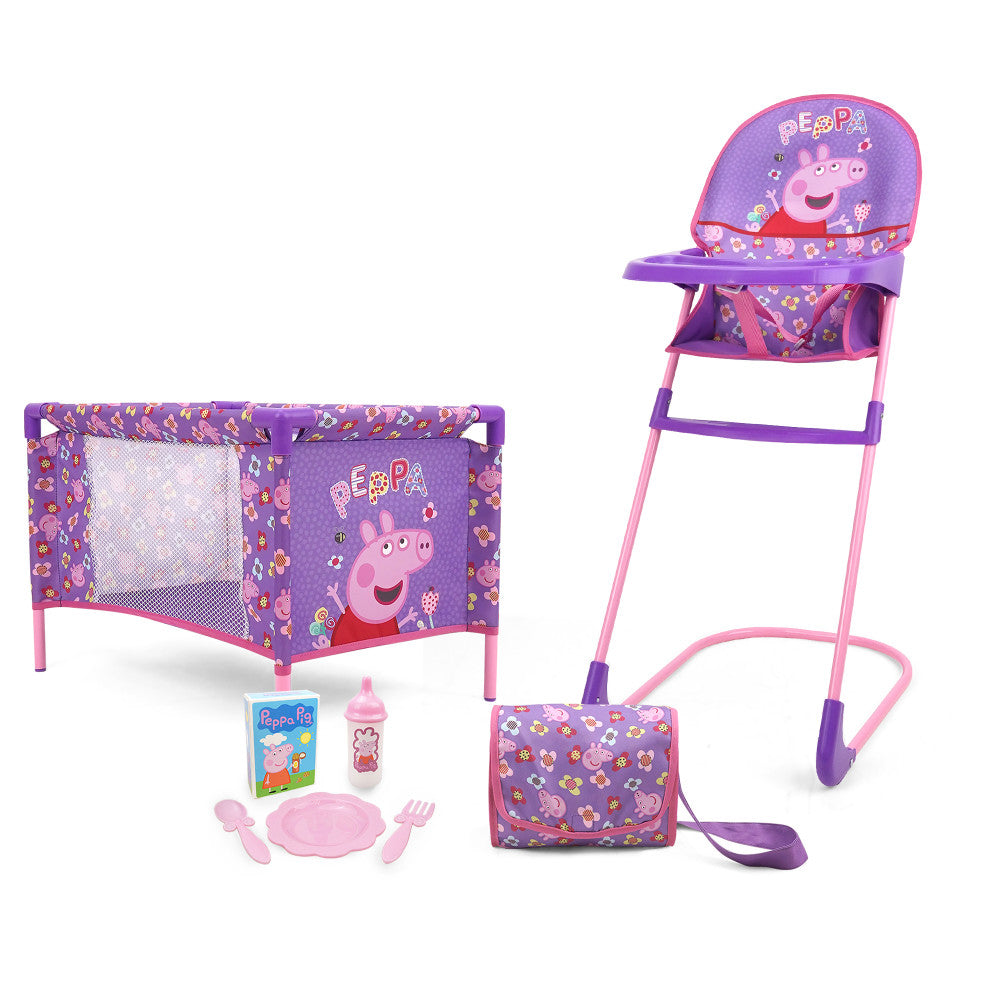 Peppa Pig: At Home 8pc Set - Purple, Pink, Flowers, Ages 3+