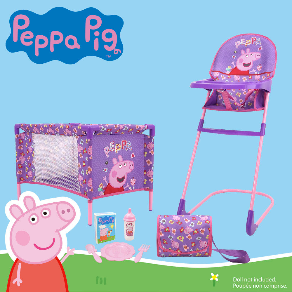 Peppa Pig: At Home 8pc Set - Purple, Pink, Flowers, Ages 3+