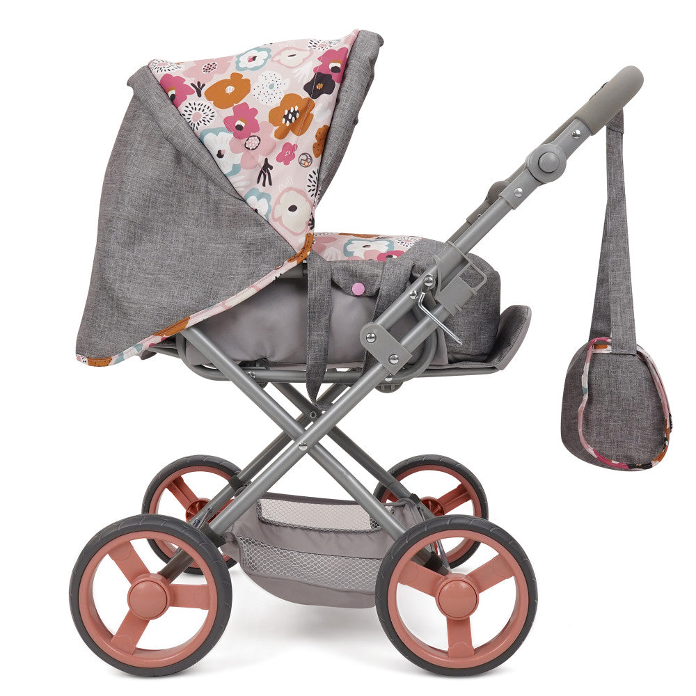 509 Crew: Melange Flora - Kelly Deluxe Doll Pram - Matching Bag, Ages 3+