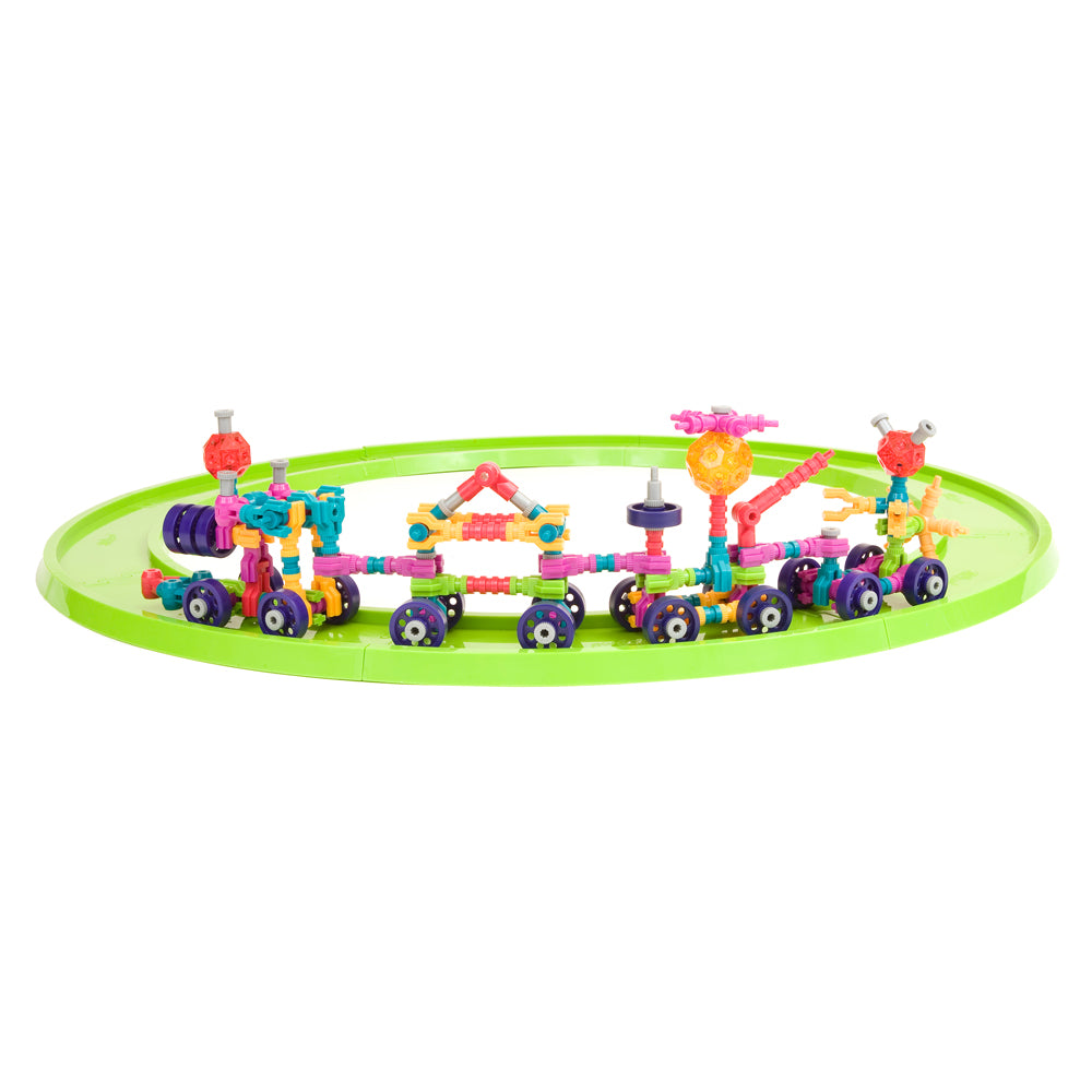 Be Good Company Jawbones 160-Piece Train & Railroad Construction Set