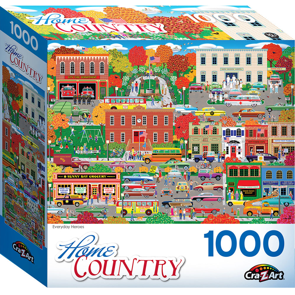 Cra-Z-Art RoseArt Home Country Everyday Heroes Jigsaw Puzzle - 1000 pc