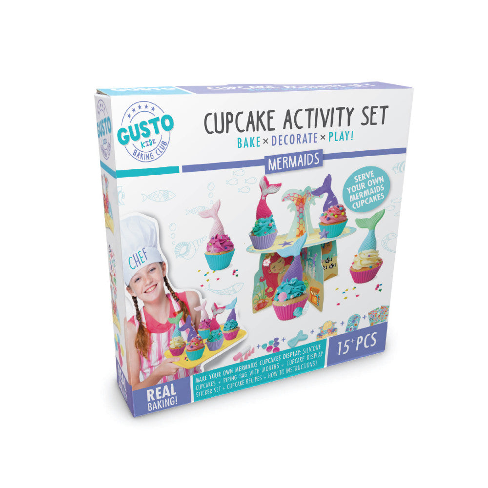 Gusto Mermaids Deluxe Cupcake Baking and Decorating Set