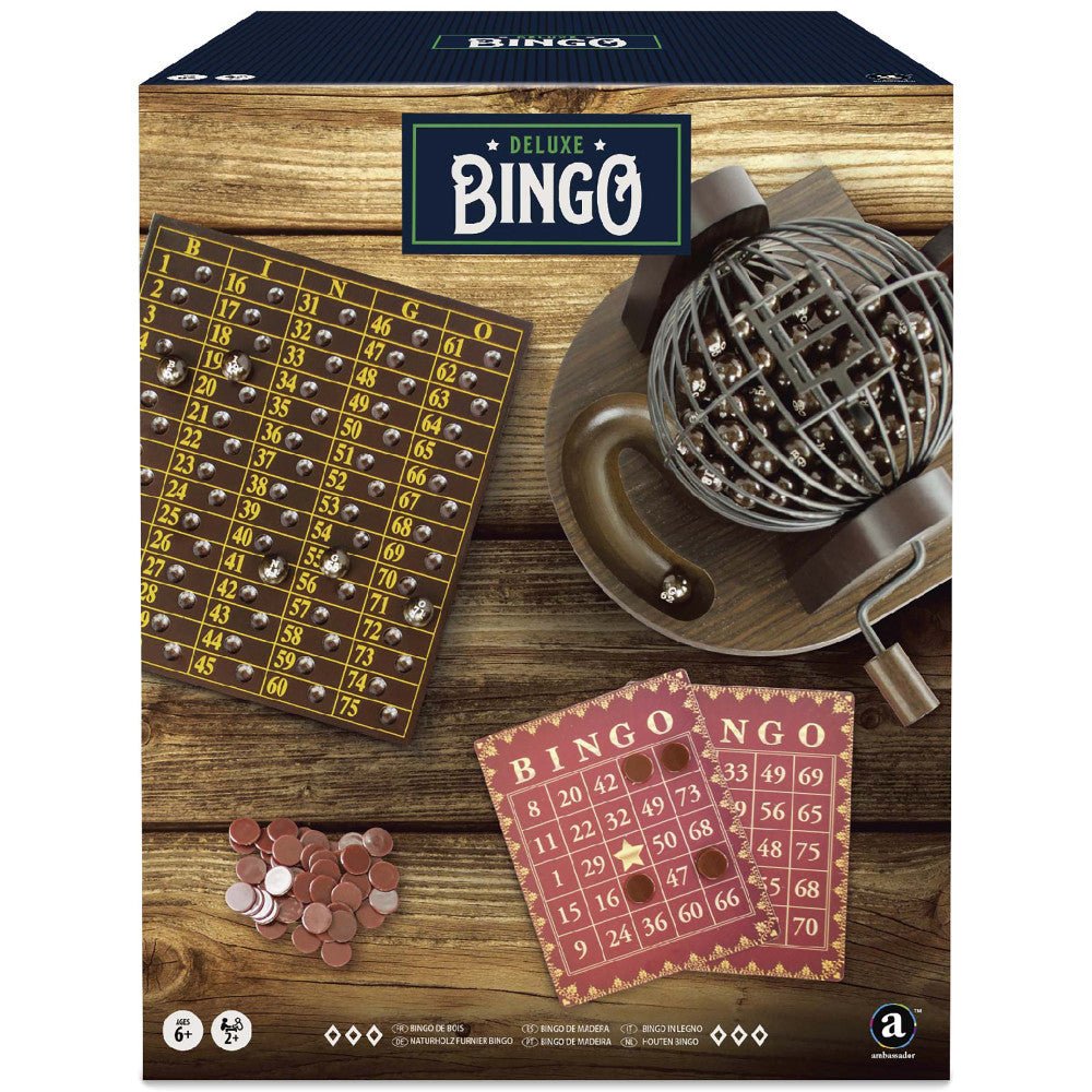 Craftsman Deluxe Wooden Bingo Game Set - 75 Numbered Balls