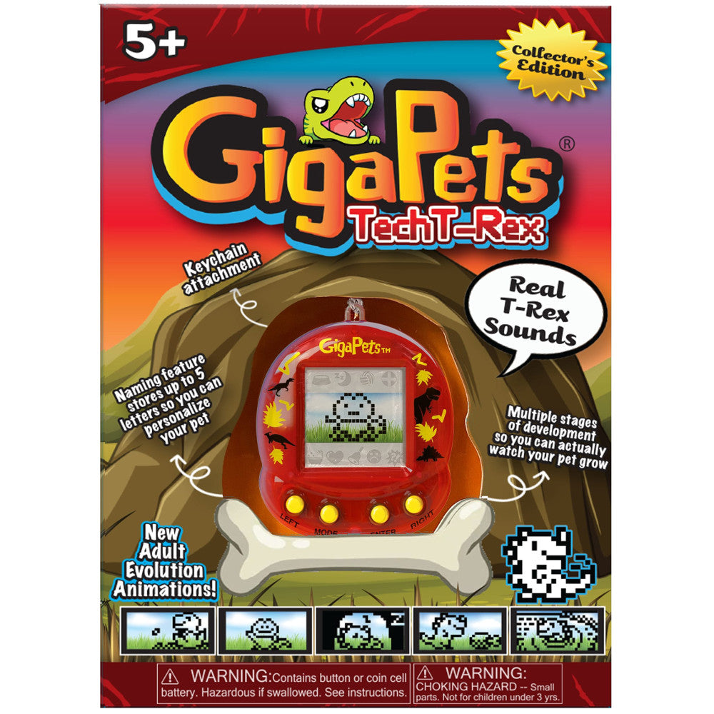 GigaPets Tech T-Rex Interactive Virtual Pet - Collector's Edition, Ages 5+