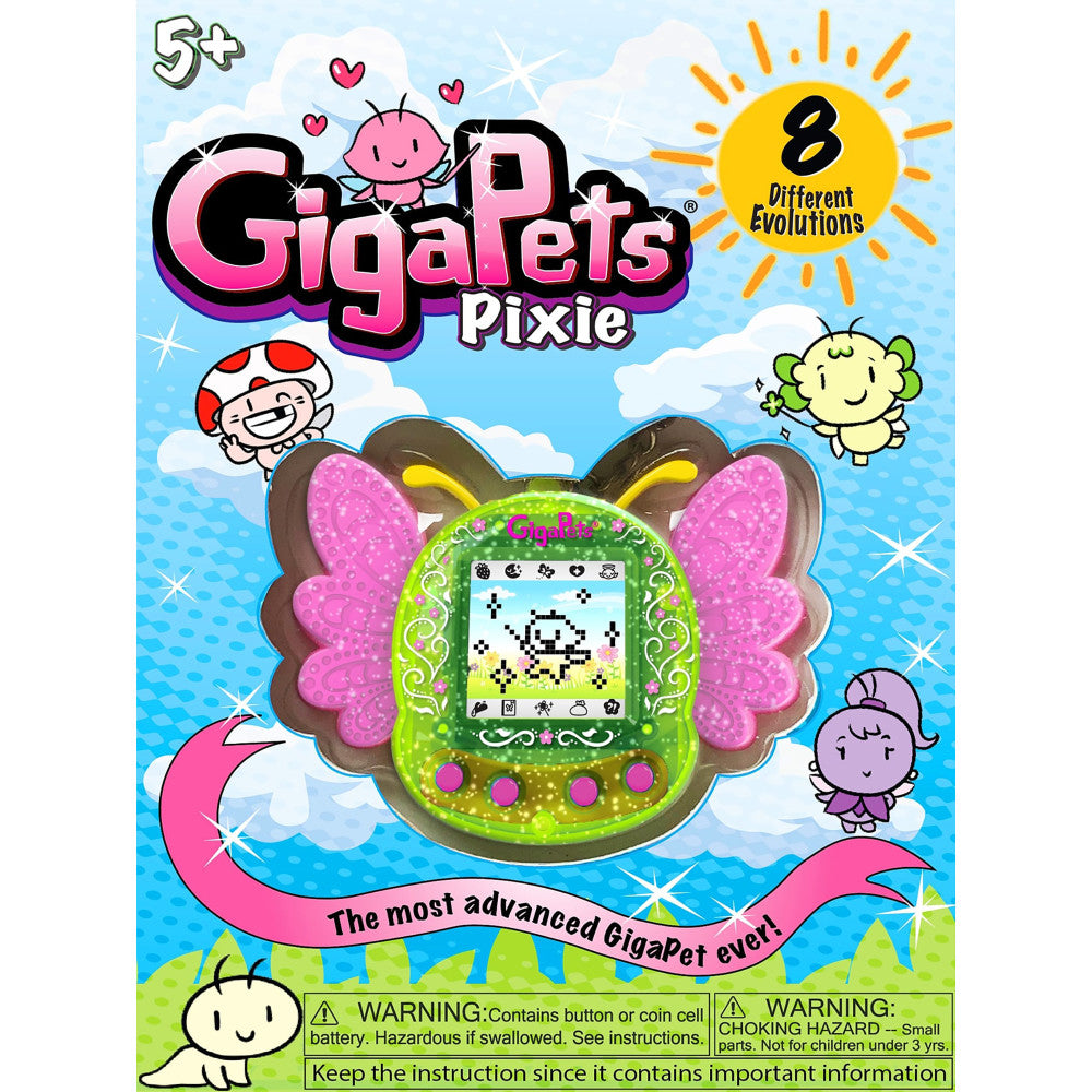 GigaPets Pixie Evolution Virtual Pet - Interactive Toy with 8 Evolutions, Ages 5+