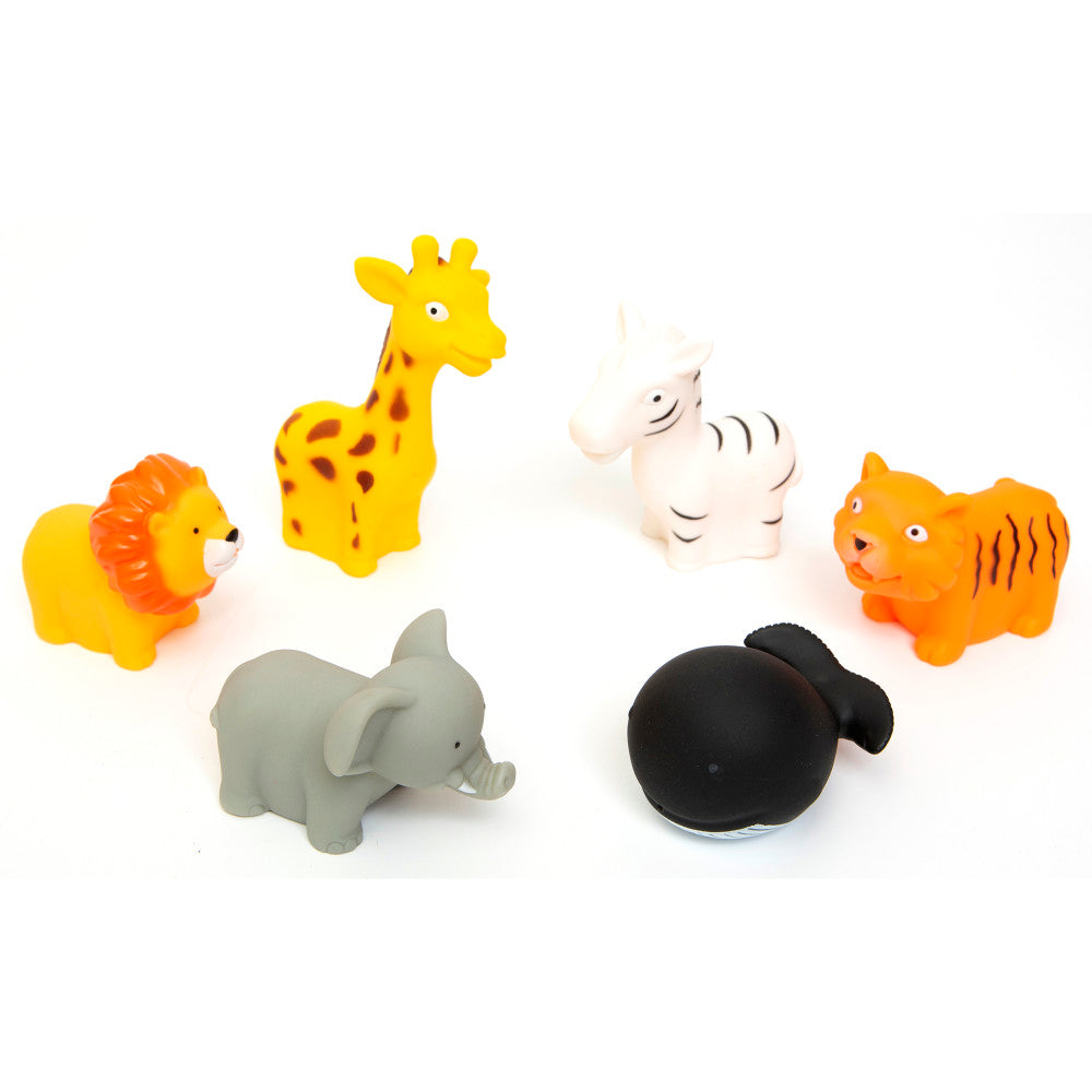 Boley: Bath Toy Bucket: Animals - 12pc Playset - Cartoon Animal-Themed Water Toys