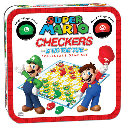 Super Mario Checkers & Tic Tac Toe Collector's Game Set by USAopoly