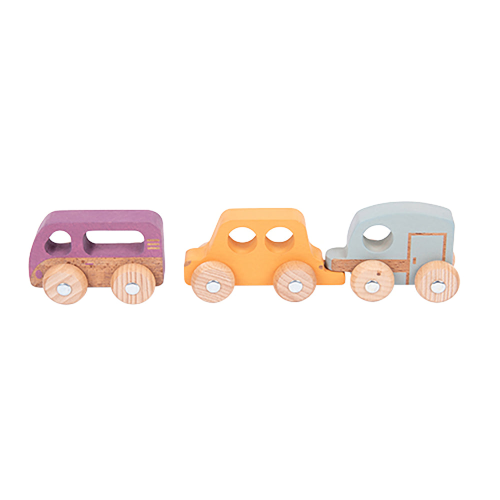 TickiT Rainbow Wooden Adventure Vehicles - Set of 3