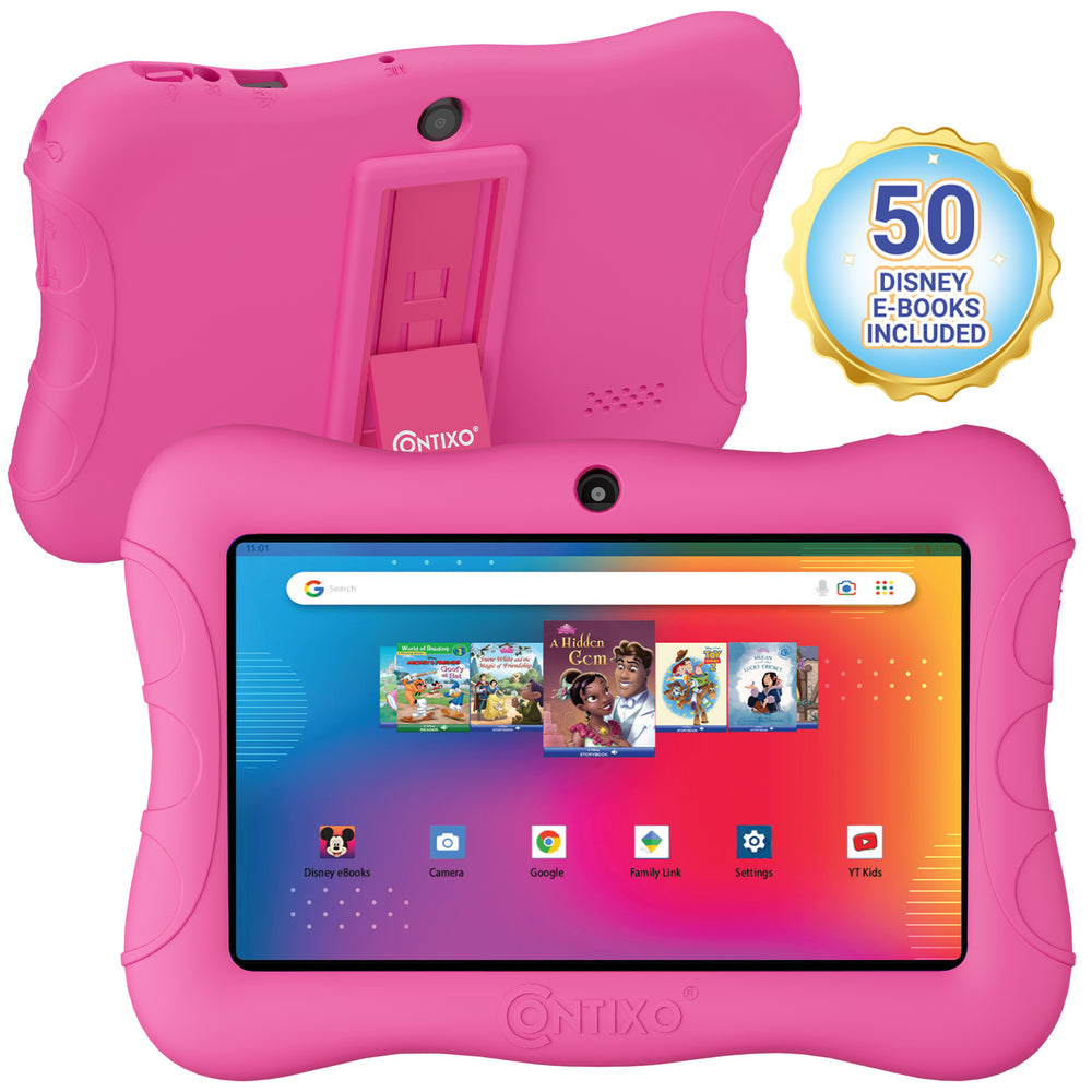 Contixo V9 7-Inch Kids 32GB HD Tablet - Disney E-Books Edition - Pink