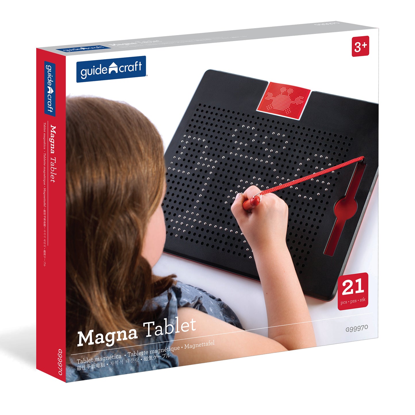 Guidecraft Creative Magna Tablet - Magnetic Drawing Board with Design Cards