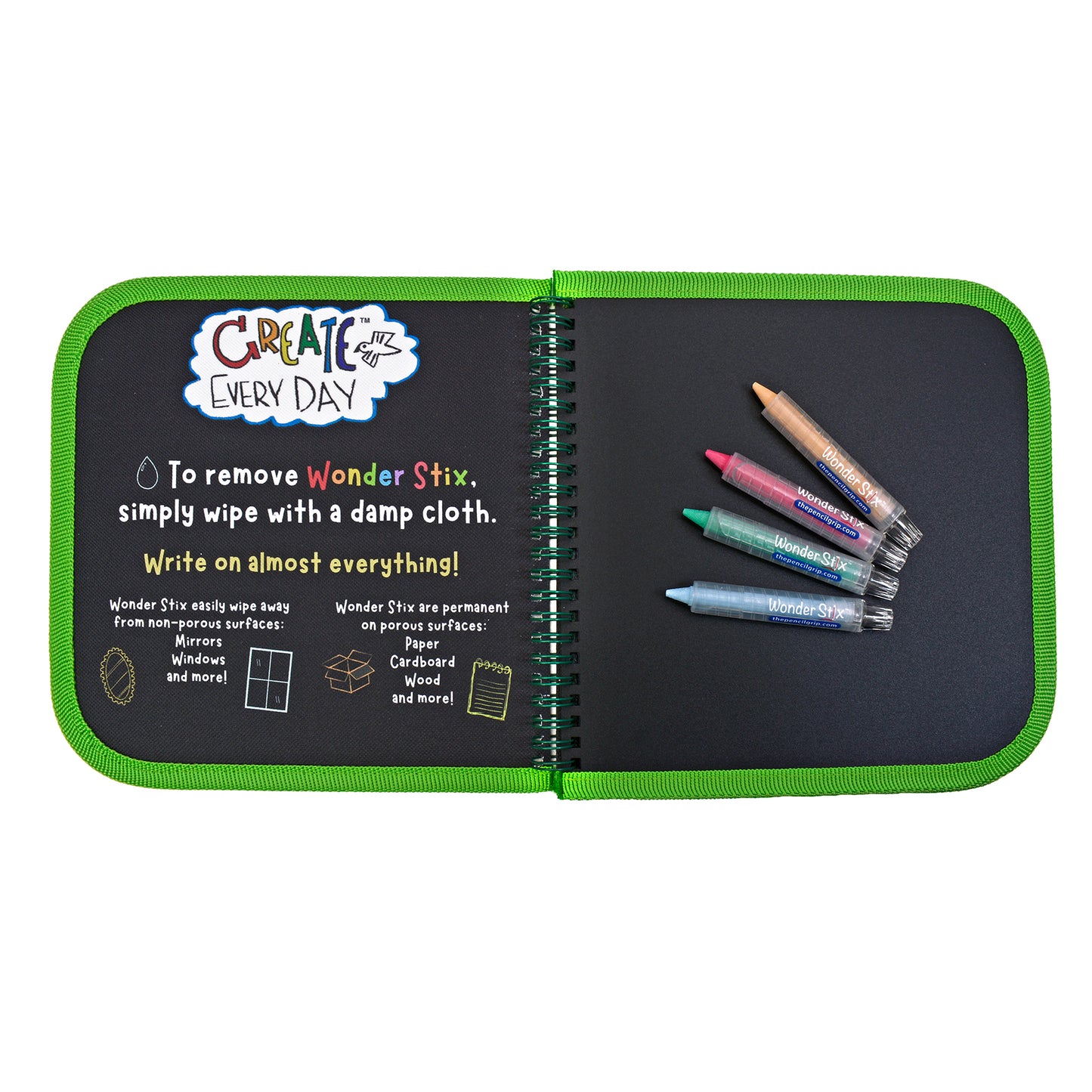 The Pencil Grip Sea Life Daily Doodler Activity Book with Wonder Stix - Assorted Colors