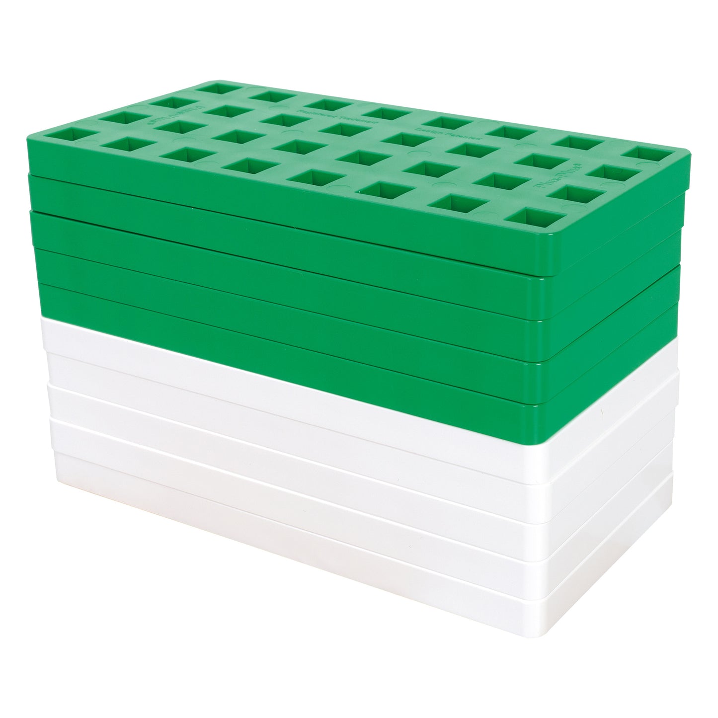 Plus-Plus BIG Baseplate Duo - 10 Pack, Green & White