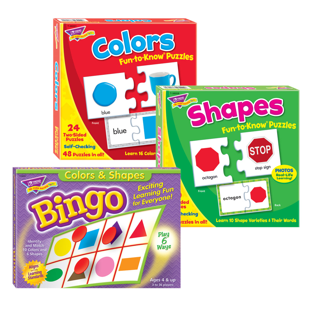 TREND Essential Skills: Colors & Shapes Learning Bundle - Interactive Educational Toy