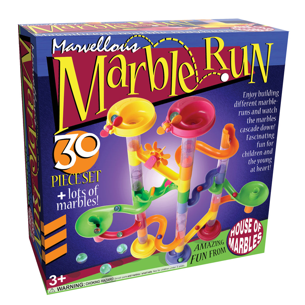 House of Marbles 30-Piece Colorful Marble Run Set