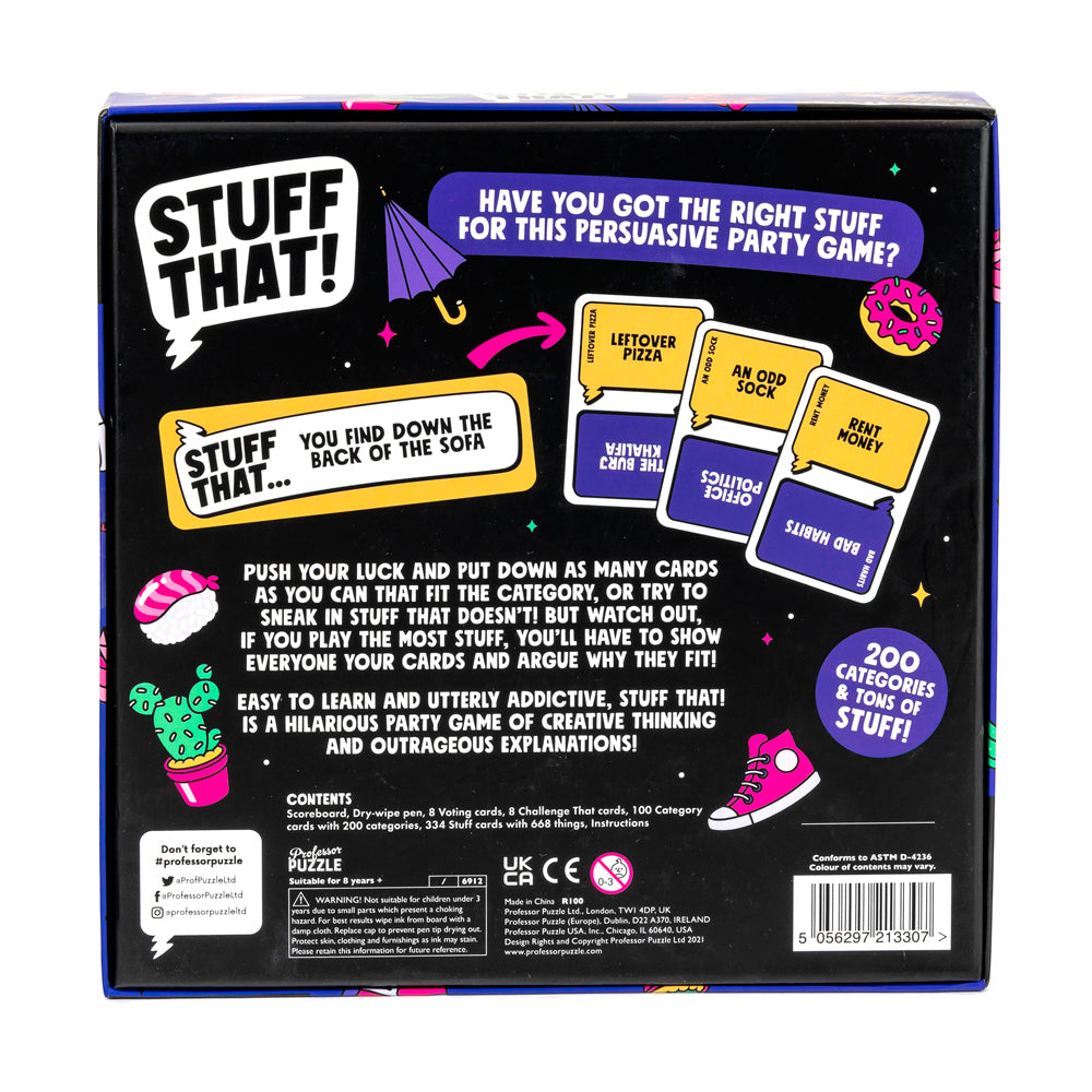 Stuff That! Party Challenge Board Game by Professor Puzzle