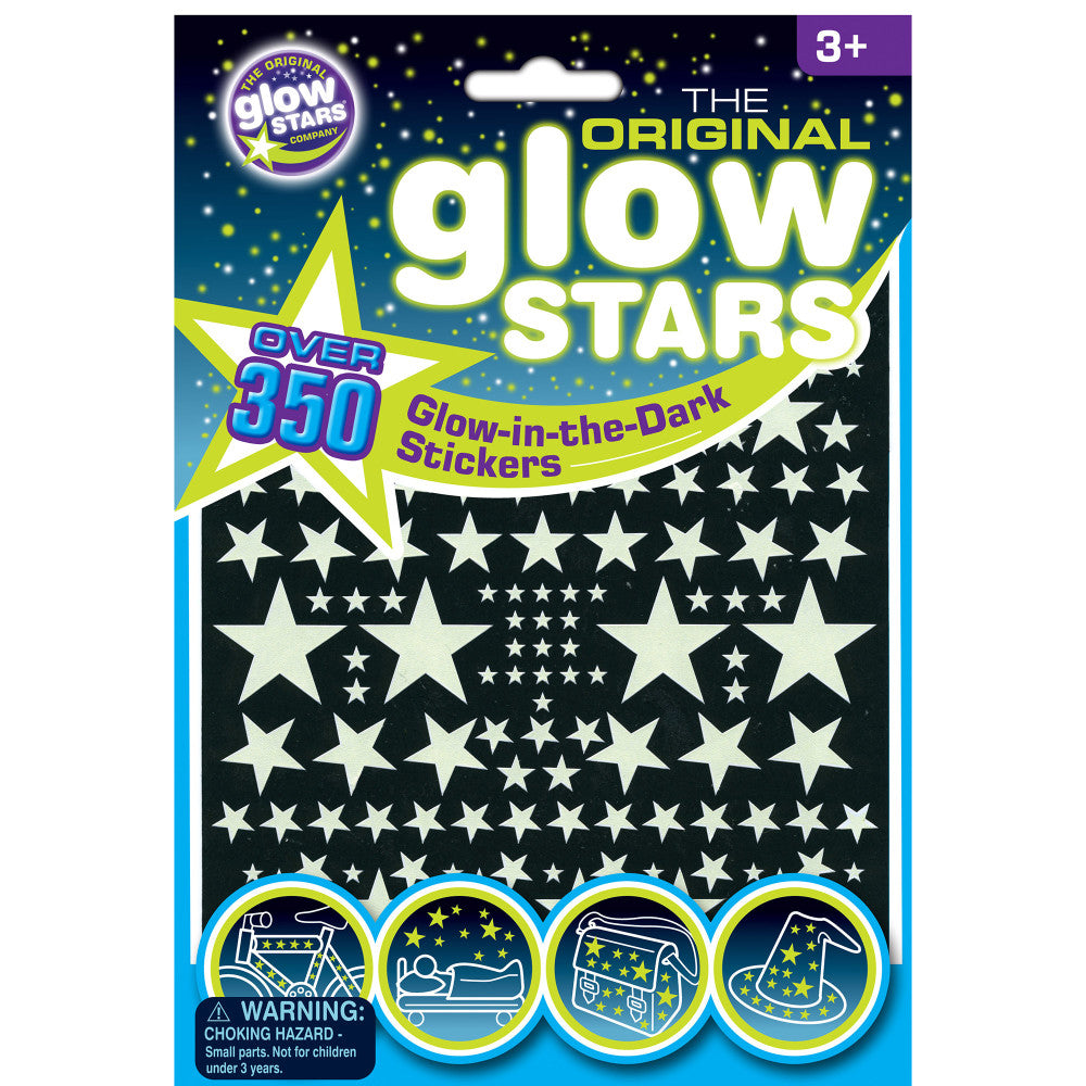 The Original Glowstars Glow-in-the-Dark 350+ Paper Star Stickers Kit