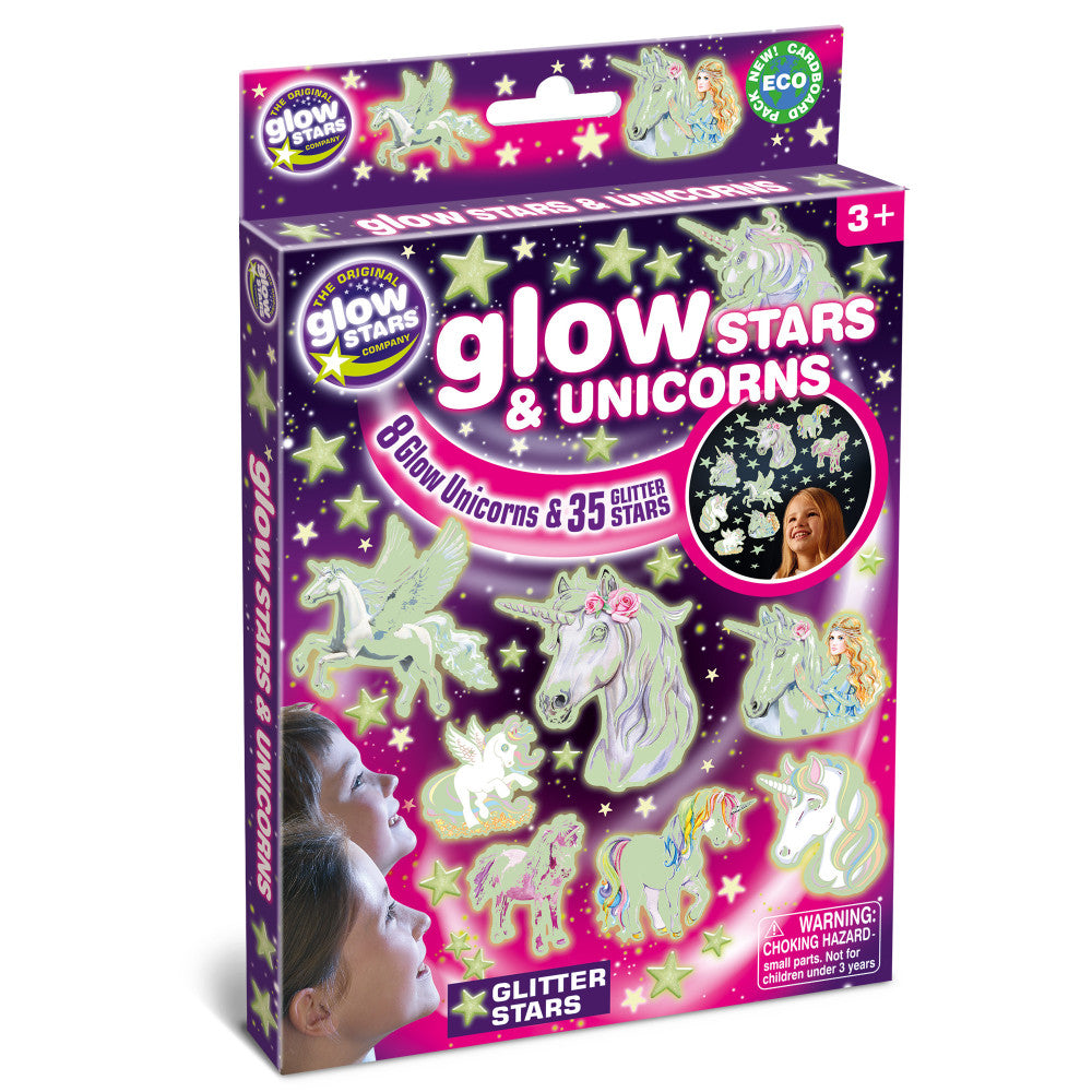 The Original Glowstars Glow-in-the-Dark Unicorns and Stars Room Decor Kit