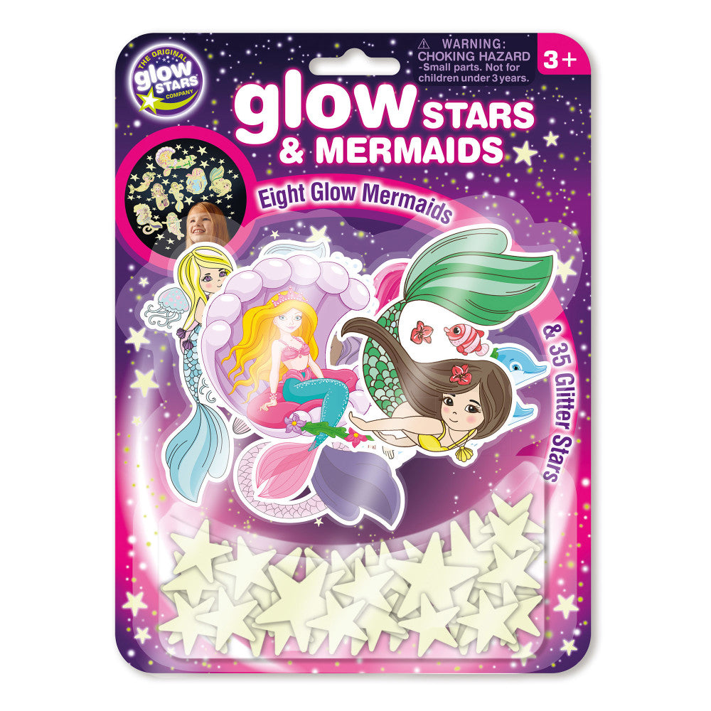 The Original Glowstars Glow-in-the-Dark Mermaids and Stars Room Decor Kit