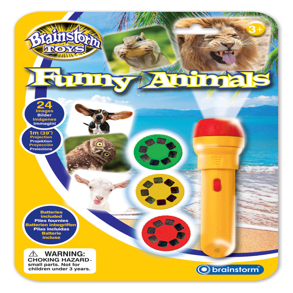 Brainstorm Toys - Funny Animals Torch and Projector - Educational Nightlight