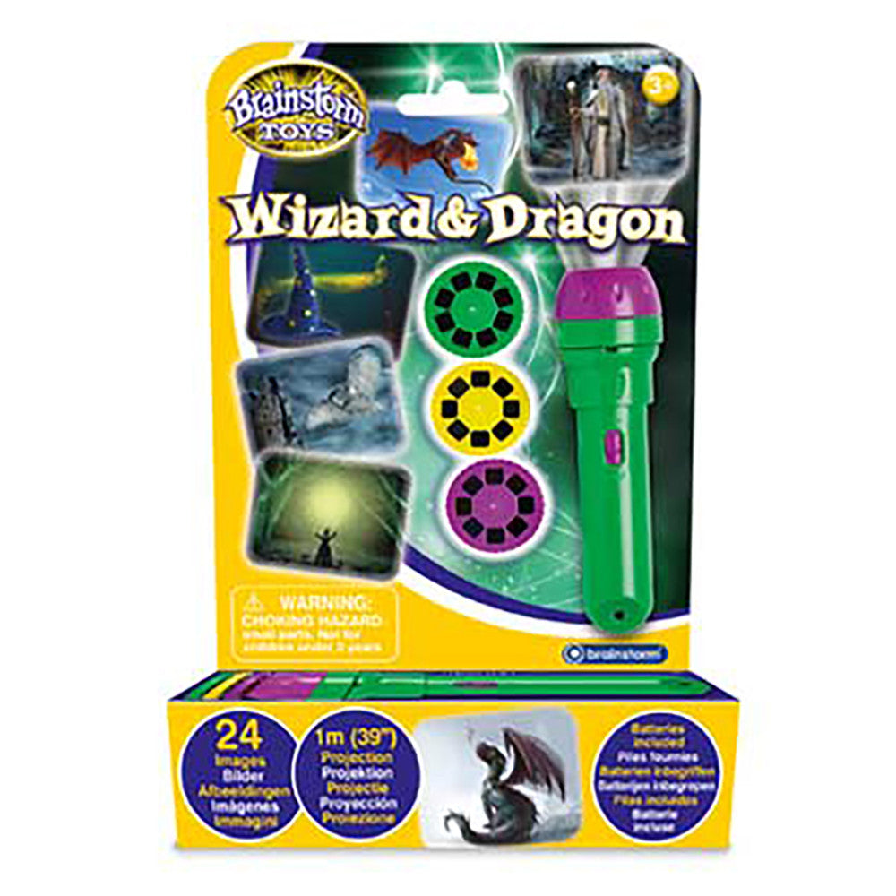 Brainstorm Toys Wizard and Dragon Flashlight and Projector - Kids' Magical Light Show