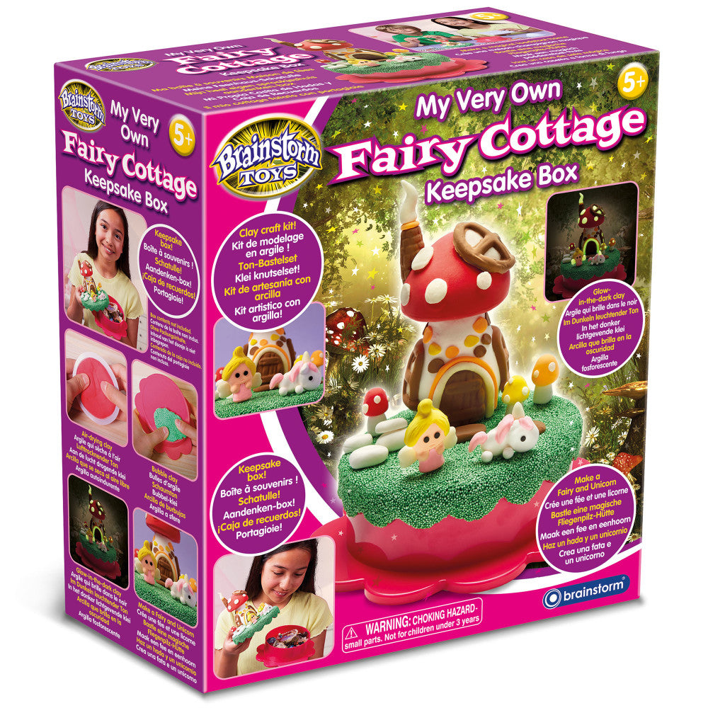 Brainstorm Toys Fairy Cottage Clay Craft Keepsake Box Kit