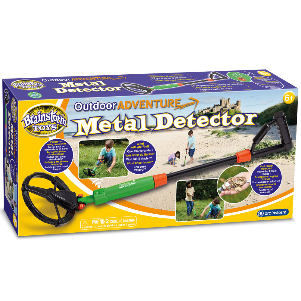 Brainstorm: Outdoor Adventure Metal Detector - 31.5" - Light N' Sound Treasure Hunting Toy