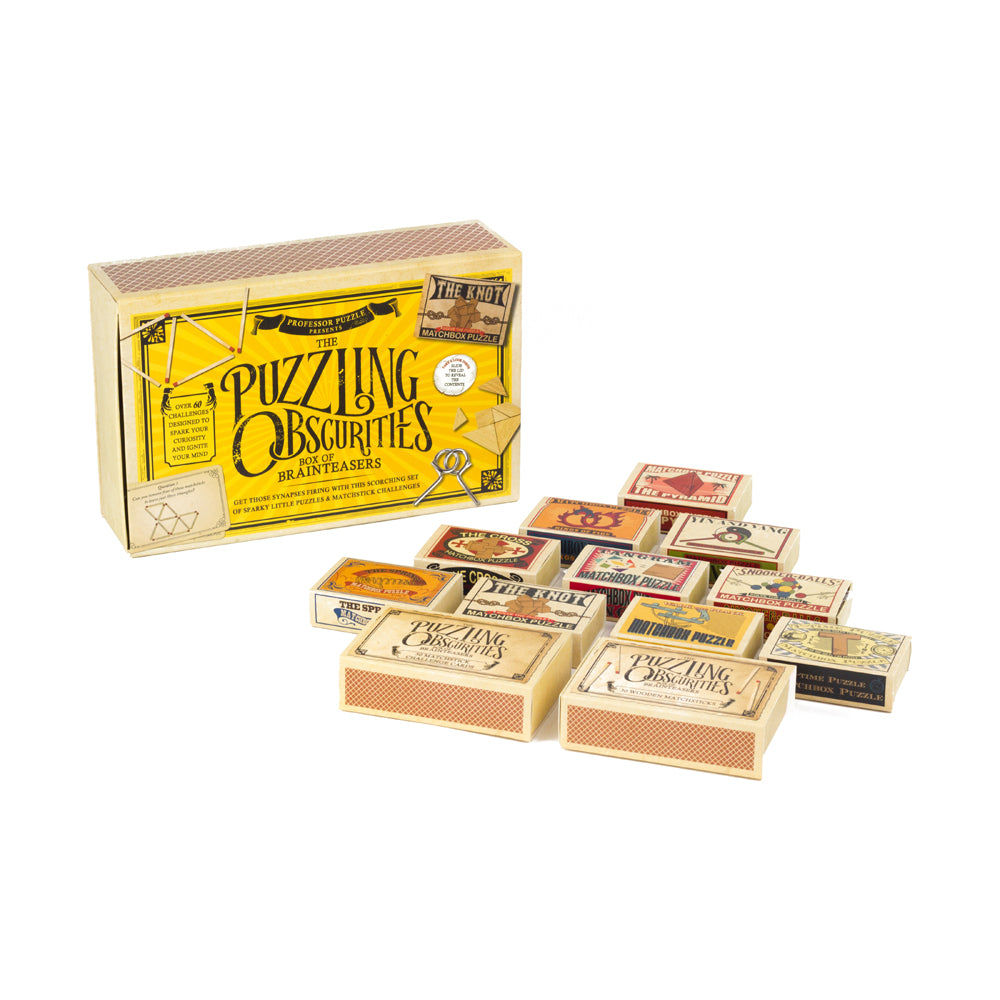 Professor Puzzle Matchbox Brainteaser Set - 10 Puzzles